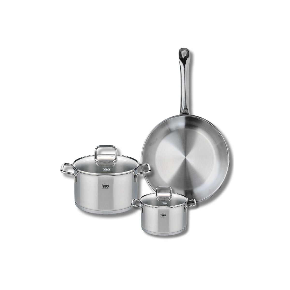 Ensemble de 1 Poêle de cuisson 28 cm et 2 faitouts 14 et 20 cm  Profi Citrin Elo - Mathon - 1