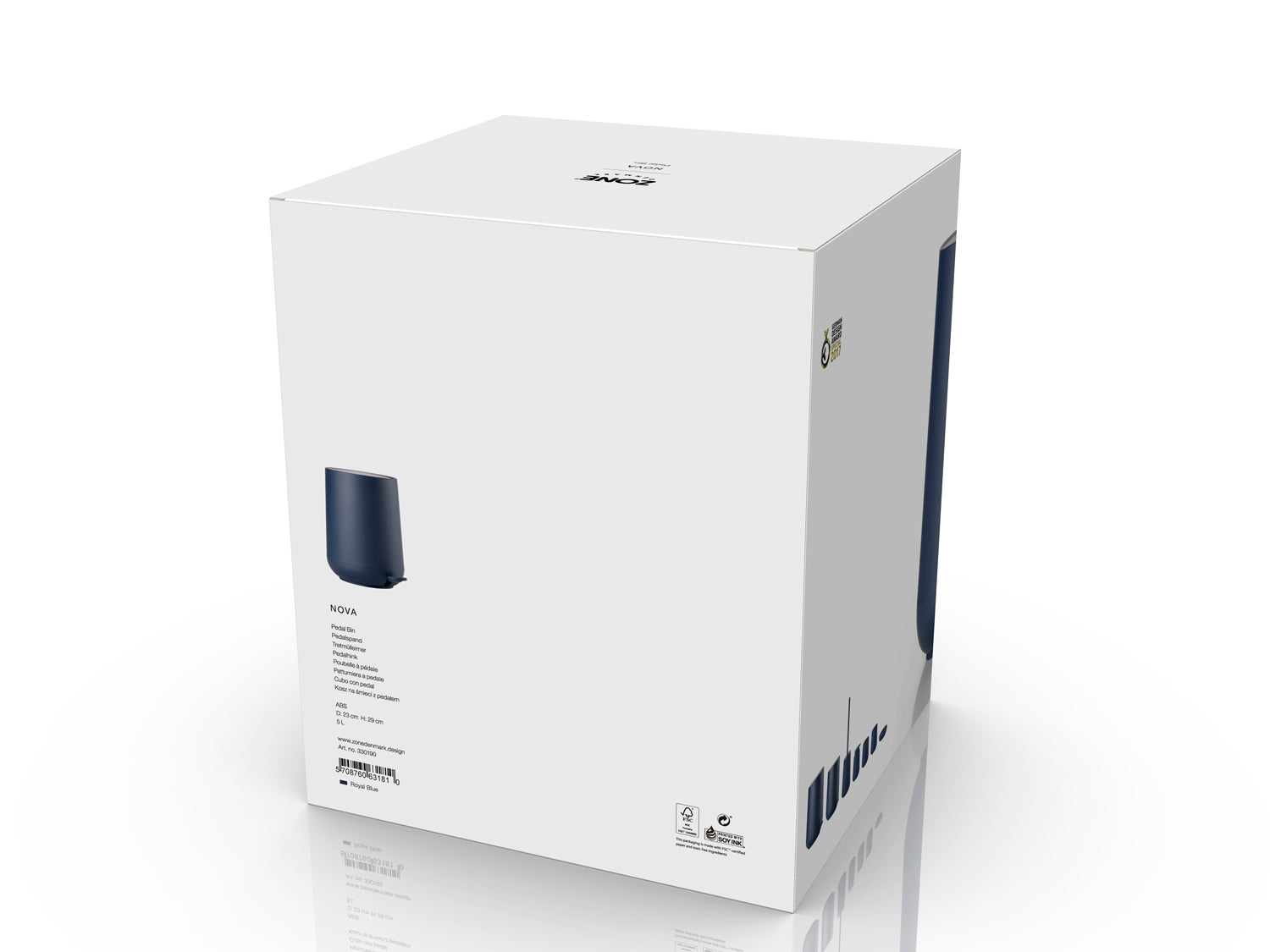 Poubelle à pédale NOVA en abs Bleu roi Zone Denmark - Mathon - 4