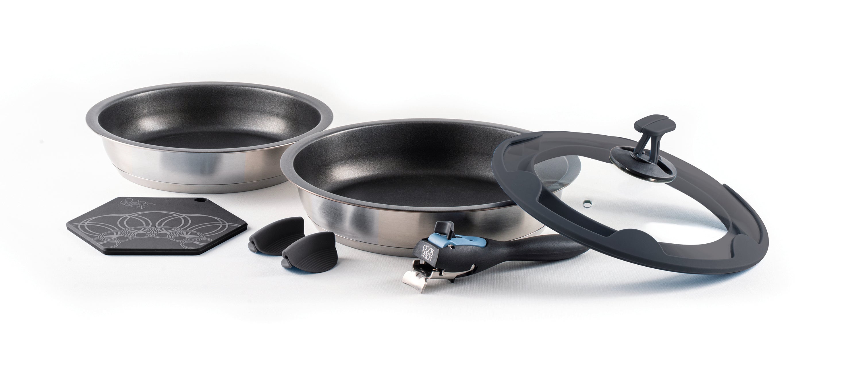 Set de 7 pièces avec couvercle noir Cookvision - Mathon - 2