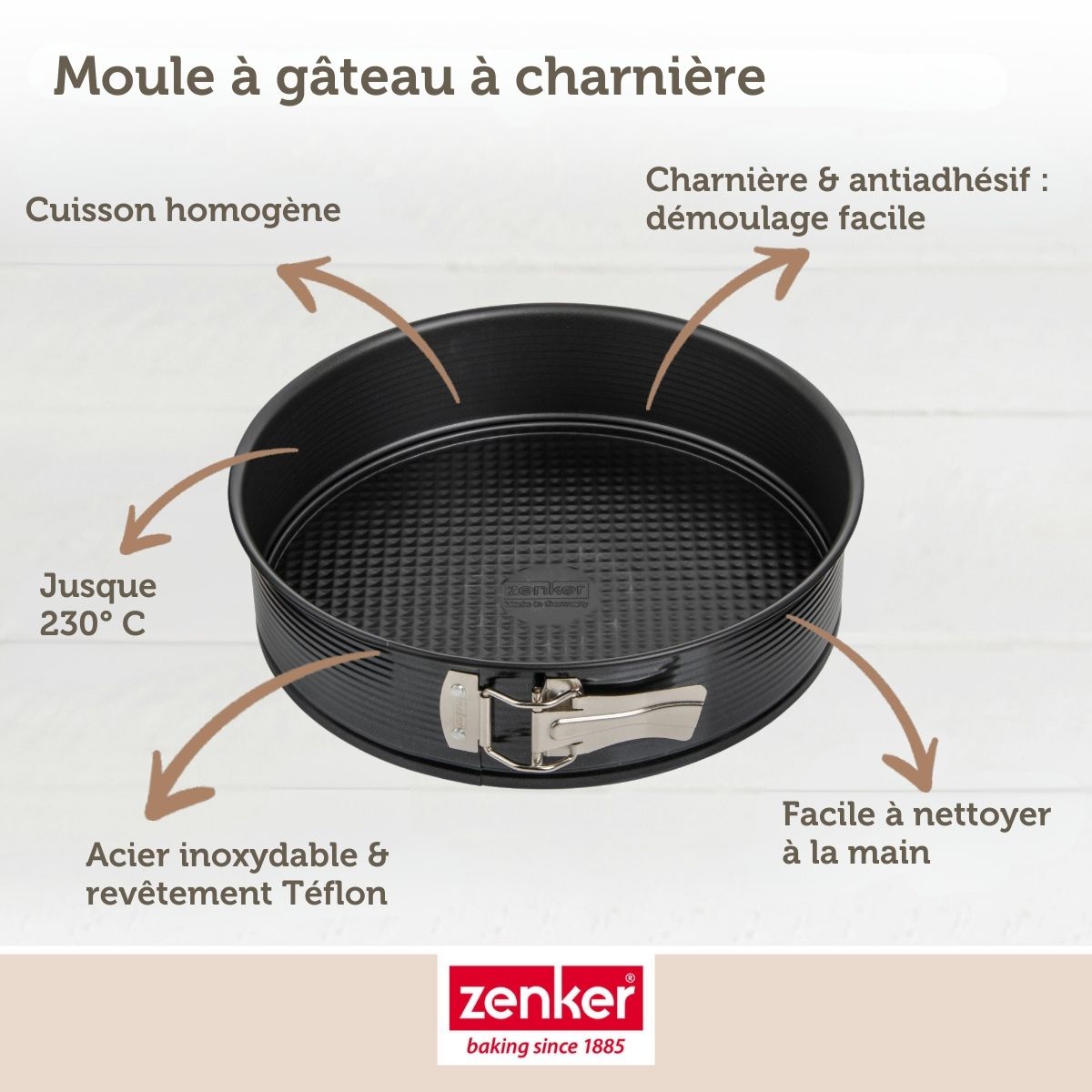 Moule à manqué à charnière 26 cm Zenker Black Metallic Zenker - Mathon - 4