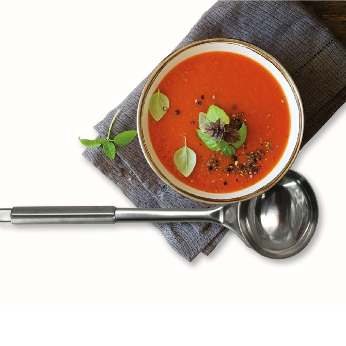 Ensemble de 4 ustensiles de cuisine en inox louche écumoire spatule et cuillère  Elemental Fackelmann - Mathon - 3