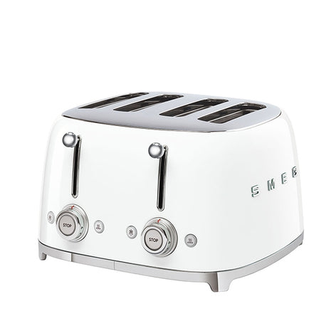 Toaster 4 fentes 2000 W TSF03WHEU blanc Smeg - Mathon - 1