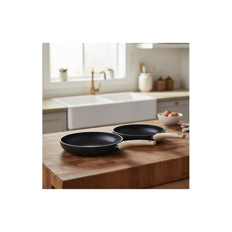 Poêle 24 cm et casserole 20 cm noir - Tous feux dont induction Just perfecto JL-42 Just Perfecto - Mathon - 2