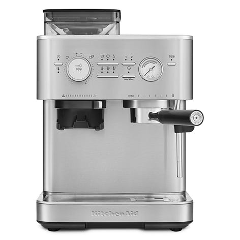 Machine à café semi-automatique avec broyeur 5KES6551SX Kitchenaid - Mathon - 1