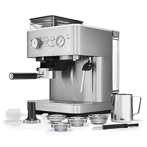 Machine à café semi-automatique avec broyeur 5KES6551SX Kitchenaid - Mathon - 2