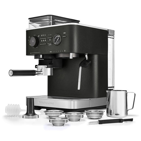 Machine à café semi-automatique avec broyeur 5KES6551BK Kitchenaid - Mathon - 2