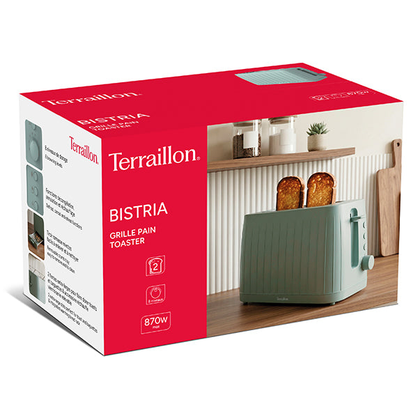Grille-pain Bistria 2 fentes vert sauge 870 W Terraillon - Mathon - 3