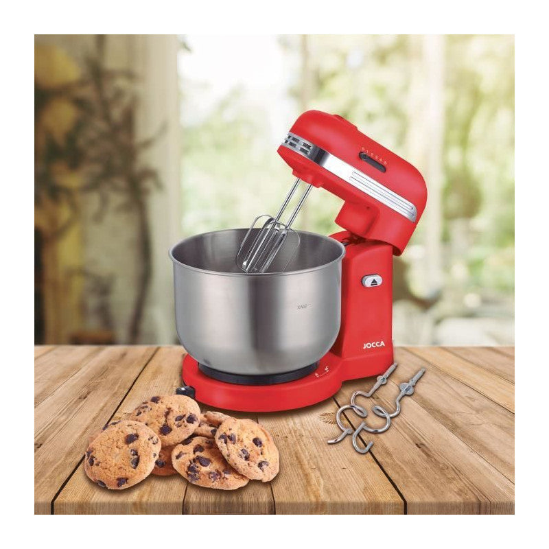 Robot Pétrin - Jocca - Bol En Acier Inoxydable 3,5 L - 5 Vitesses - Rouge Et Gris Jocca - Mathon - 2