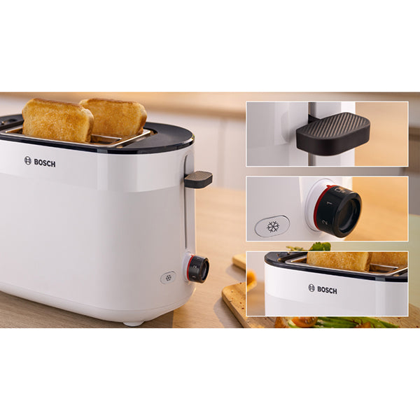 Toaster compact 2 fentes MyMoment blanc 950 W TAT2M121 Bosch - Mathon - 4
