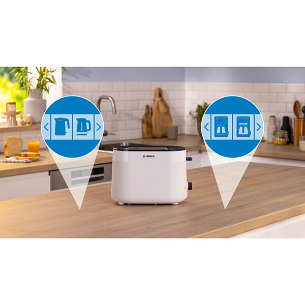 Toaster compact 2 fentes MyMoment blanc 950 W TAT2M121 Bosch - Mathon - 9