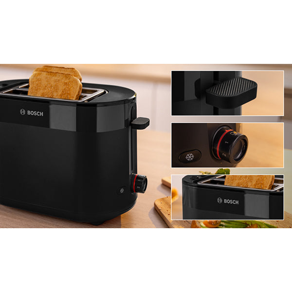 Toaster compact 2 fentes MyMoment noir 950 W TAT2M123 Bosch - Mathon - 4