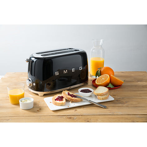 Grille-pain 4 tranches noir 1500 W TSF02BLEU Smeg - Mathon - 1