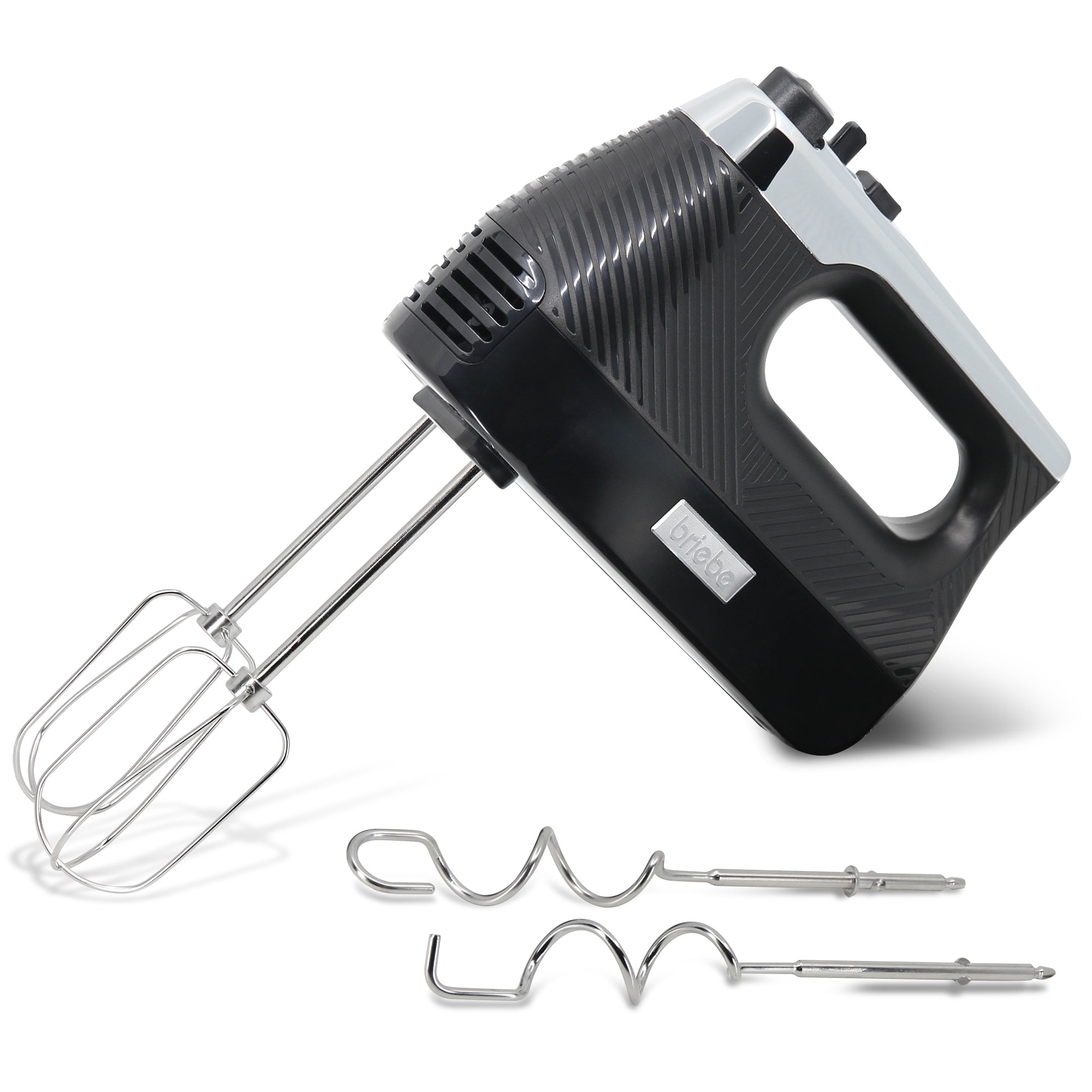 Elegance Batteur Electrique Cuisine Mixeur Spécial Pâtisserie 5 Vitesses + Turbo 400 Noir HM1174BLK Briebe - Mathon - 1