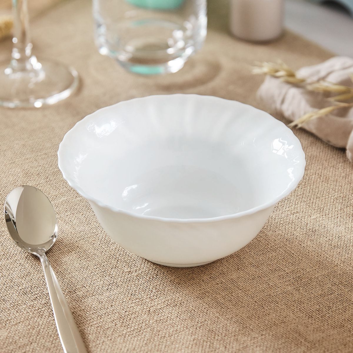 Coupelle blanche 12 cm Feston Luminarc - Mathon - 3