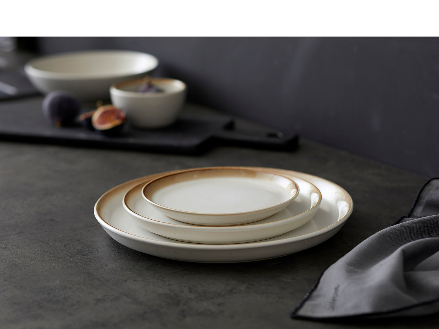 Assiette GASTRO en grès Crème/Crème Bitz - Mathon - 9