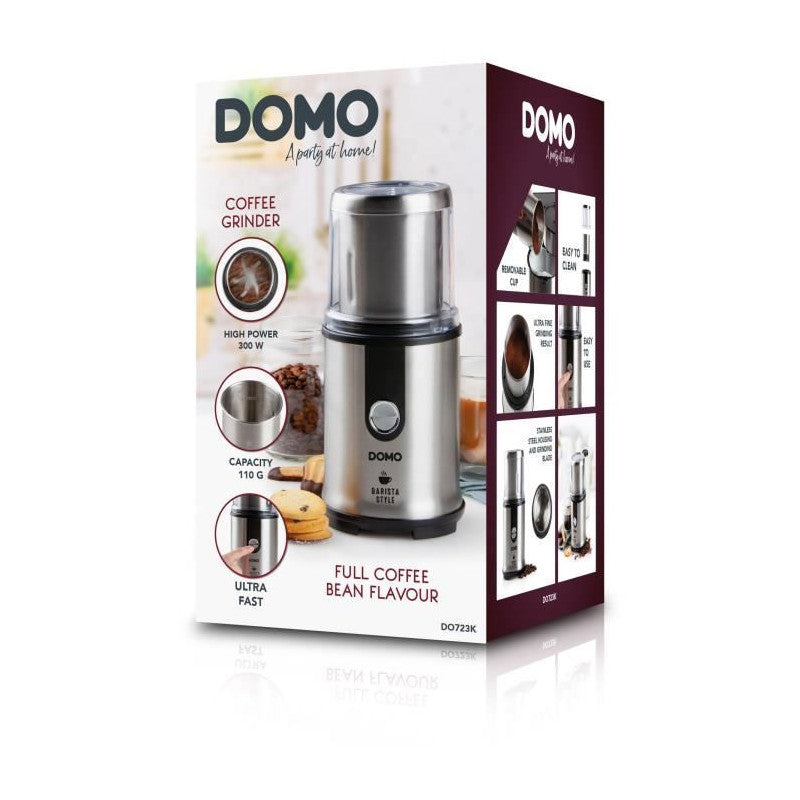 Moulin A Café électrique - Domo - Do723k - 300 W - Capacité : 110 G - Mécanisme Broyeur A Meules Domo - Mathon - 4