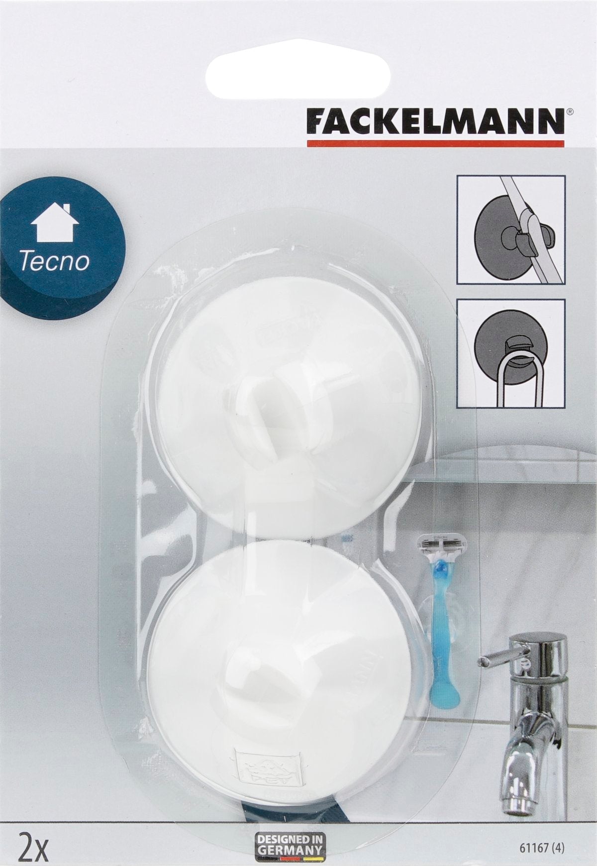 Porte-brosse à dents avec ventouse  Tecno Fackelmann - Mathon - 2