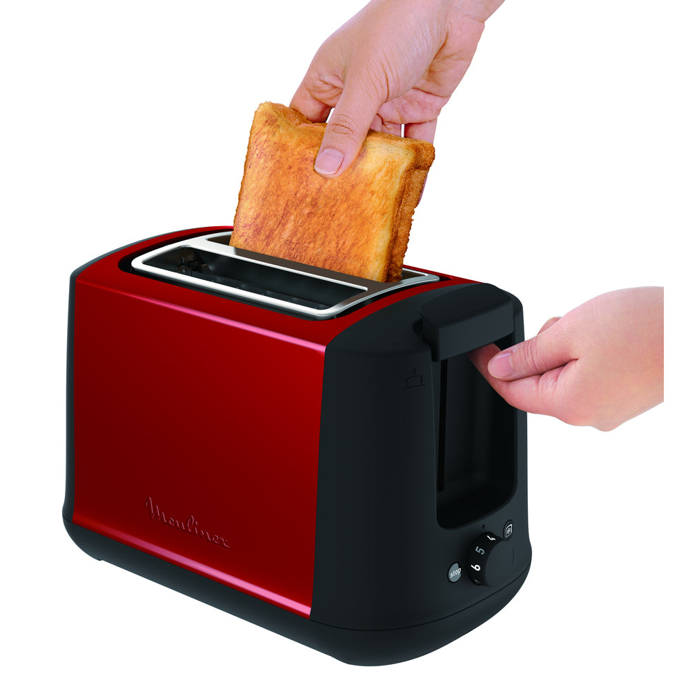 Grille pain Subito 2 fentes rouge Moulinex - Mathon - 2