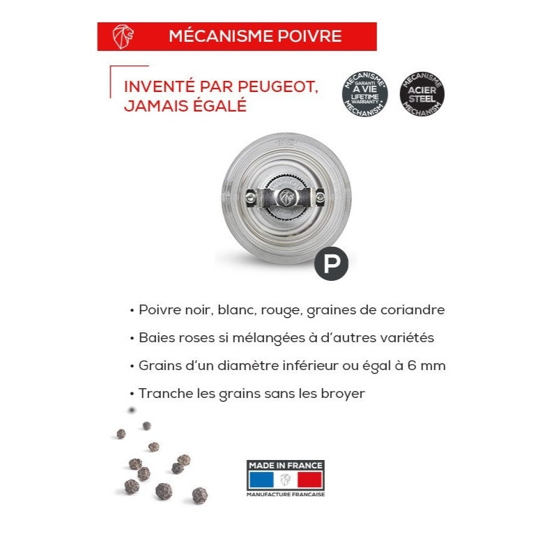 Moulin à poivre Nancy acrylique 22 cm Peugeot - Mathon - 2