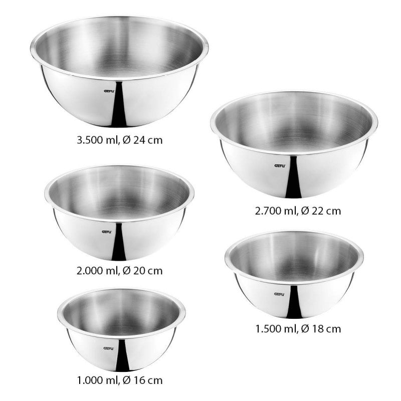 Set de bols en acier inoxydable, 5 pièces Gefu - Mathon - 3
