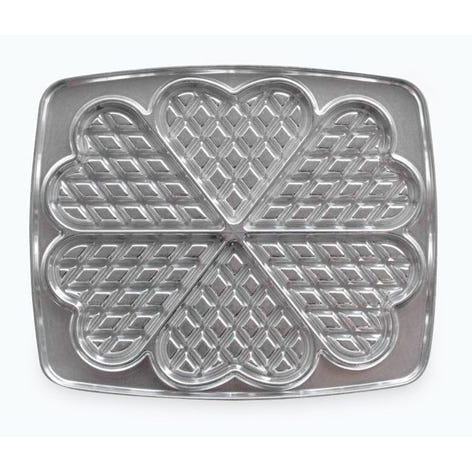 Jeu de plaques traditionnelles 6 gaufres cœur 030521 Super 2 Lagrange - Mathon