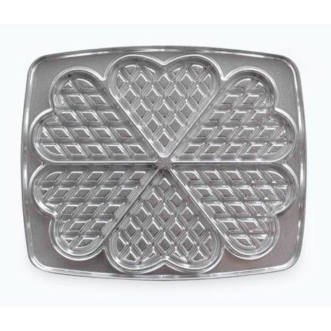 Jeu de plaques traditionnelles 6 gaufres cœur 030521 Super 2 Lagrange - Mathon