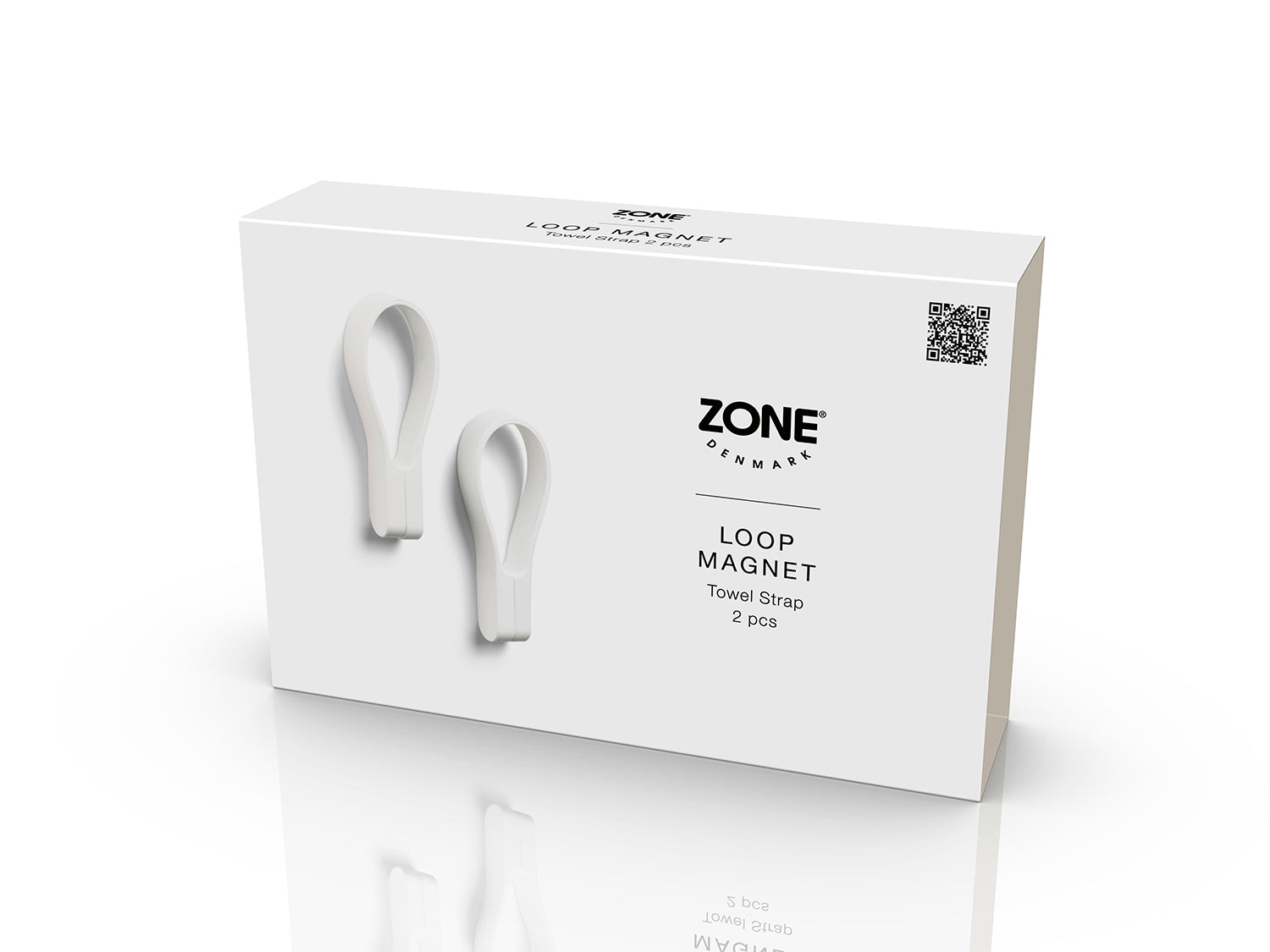 Set de 2 sangles magnétiques pour serviette LOOP MAGNET en silicone Blanc Zone Denmark - Mathon - 3