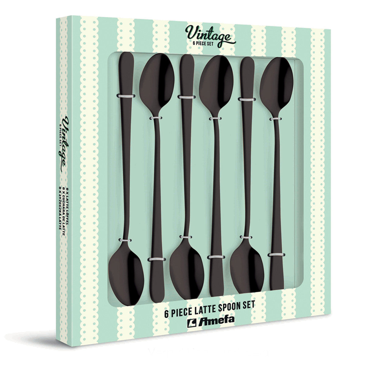 Austin - Service 6 cuillères latte macchiato Noir mat Amefa - Mathon - 3