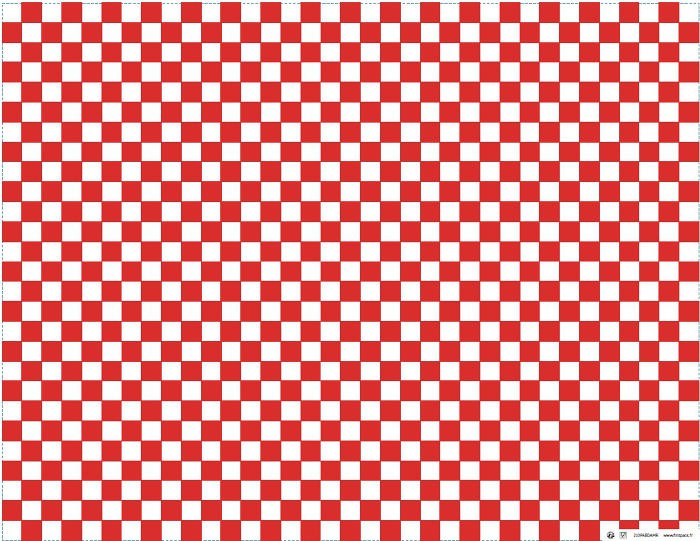 1000Pcs - Papier blanc avec damier rouge en Boite distributrice  350x270mm FirstPack - Mathon - 1
