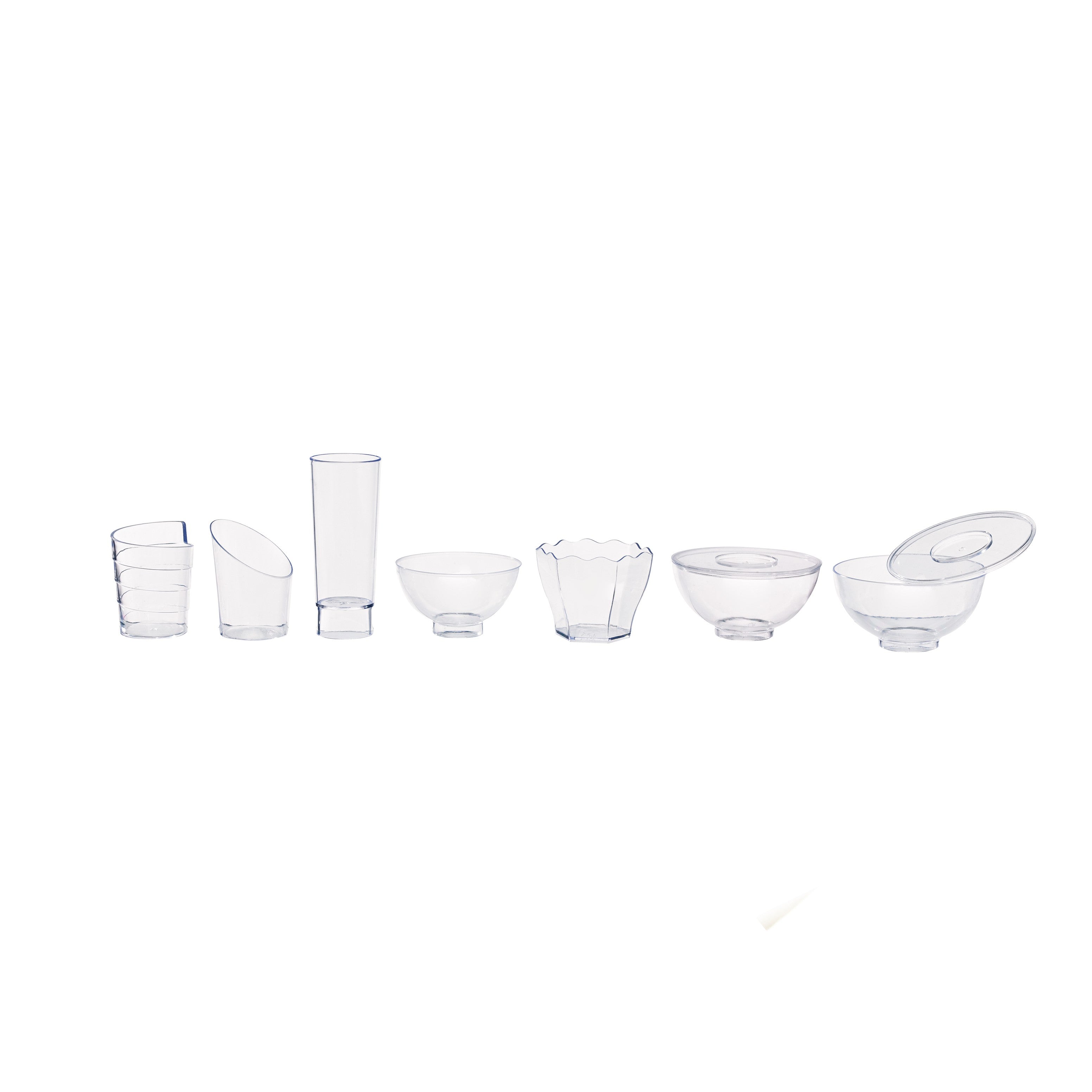 12Pcs - Mini coupelle plastique PS transparente "Milou"   H40mm 90ml FirstPack - Mathon - 3