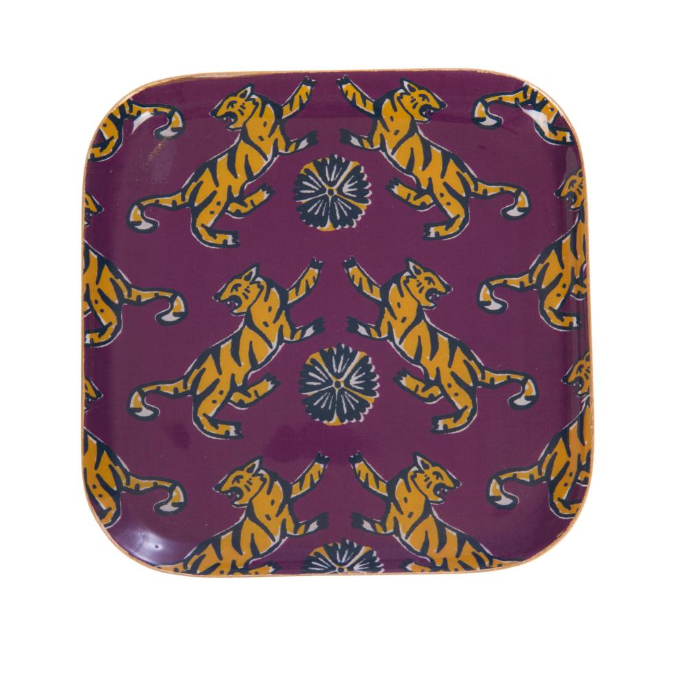 Plateau Jasper carré en métal Amadeus - Mathon - 1