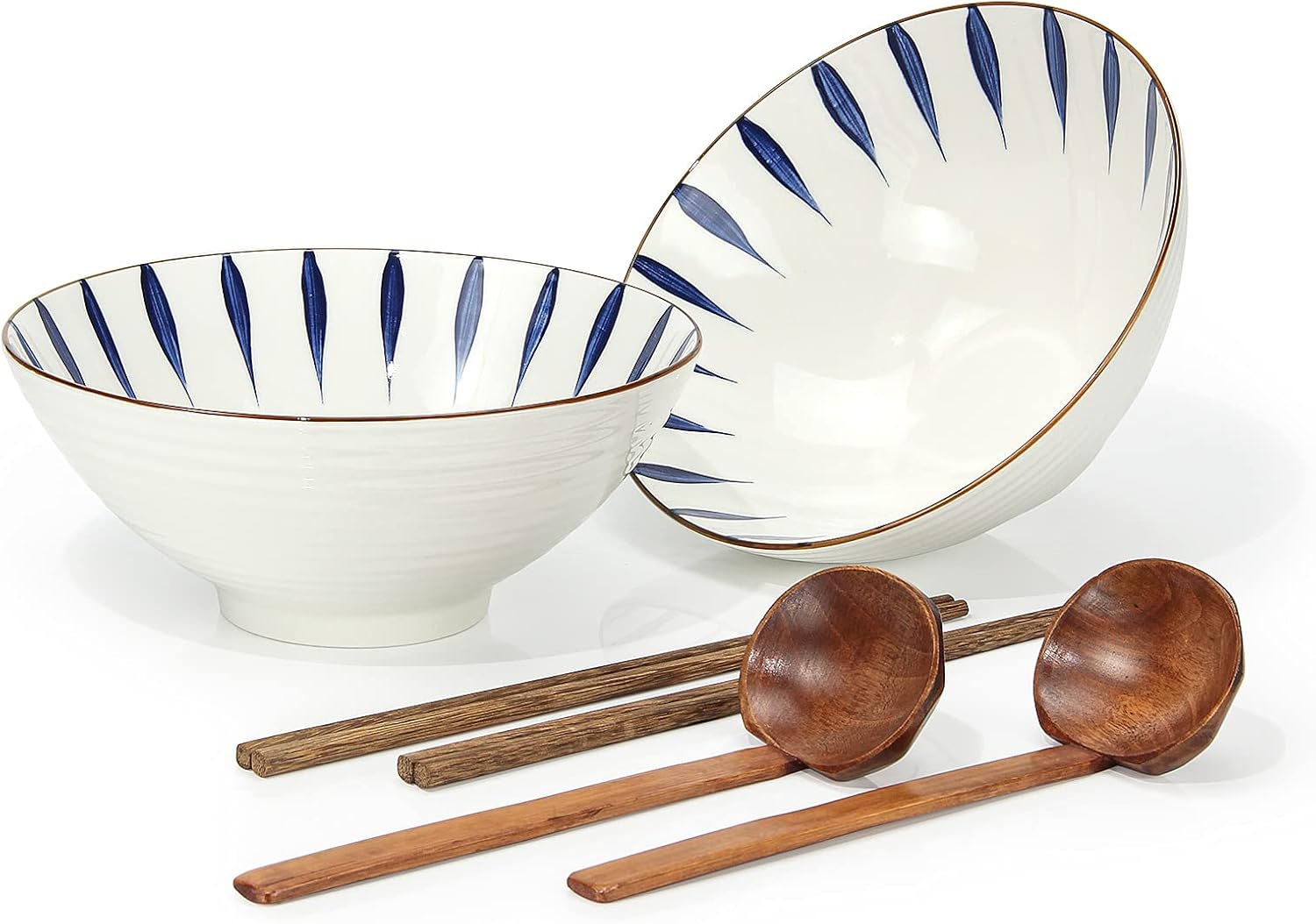 Bol à ramen japonais en porcelaine 1000 ml blanc motif Vendos85 - Mathon