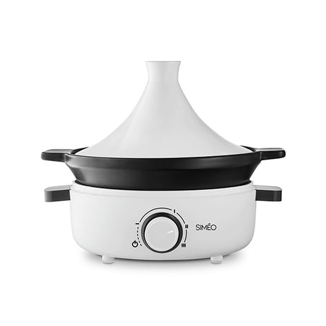 Tajine électrique céramique 4 personnes 1000 W blanc Simeo - Mathon - 1