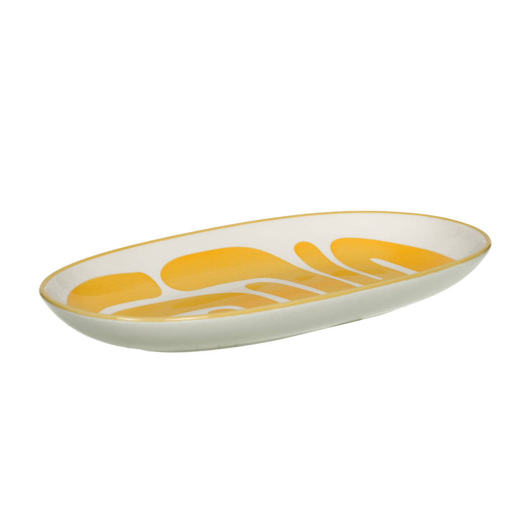 Plat ovale Lulli jaune 30x15 cm Table passion - Mathon - 2