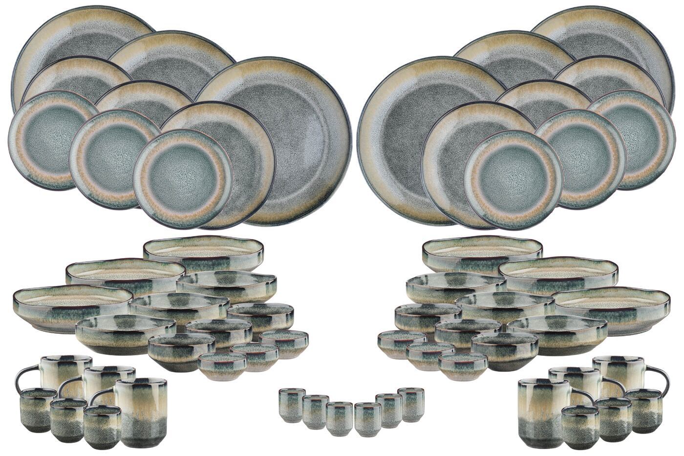 Lot de 60 set complet en grès gris D Björn - Mathon - 1