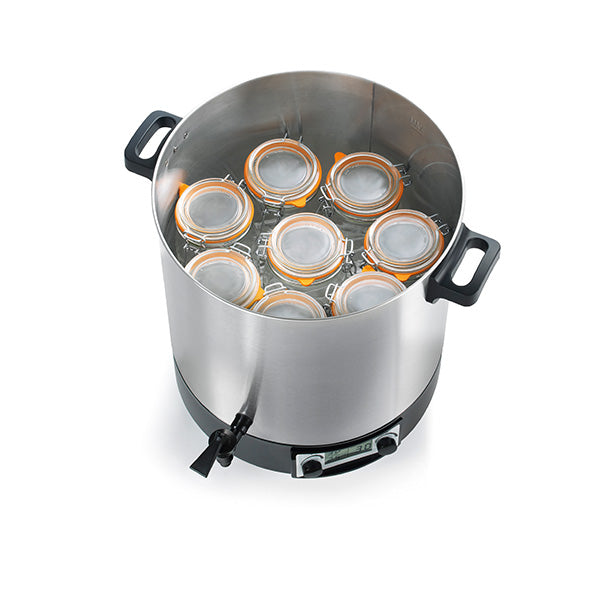 Lot stérilisateur en inox 31 L automatique 2000 W KCPST31LCD.IX et pince à bocal noire - Mathon - 3