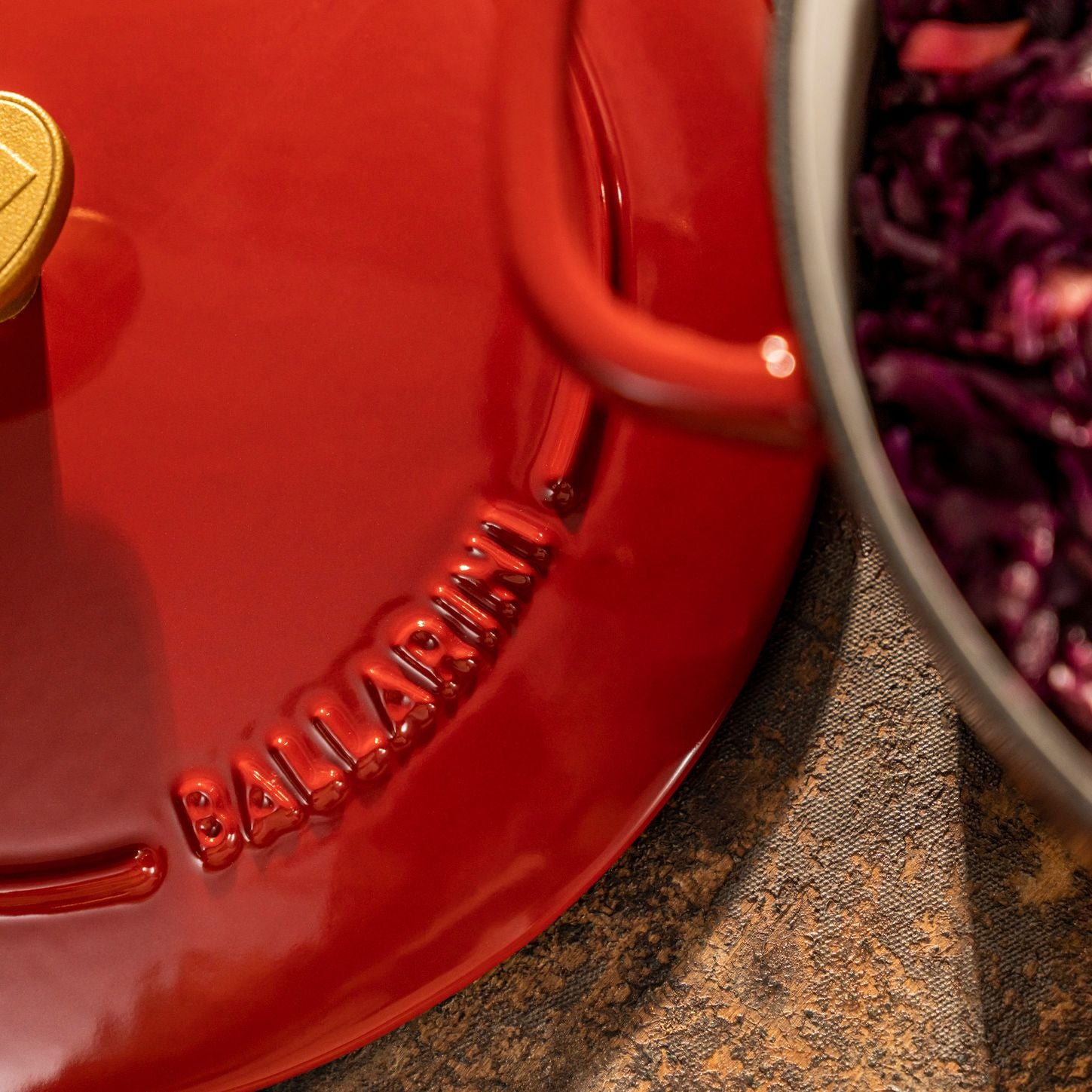 Cocotte Ballarini 28 cm, Rond(e), Rouge, Fonte Ballarini - Mathon - 3