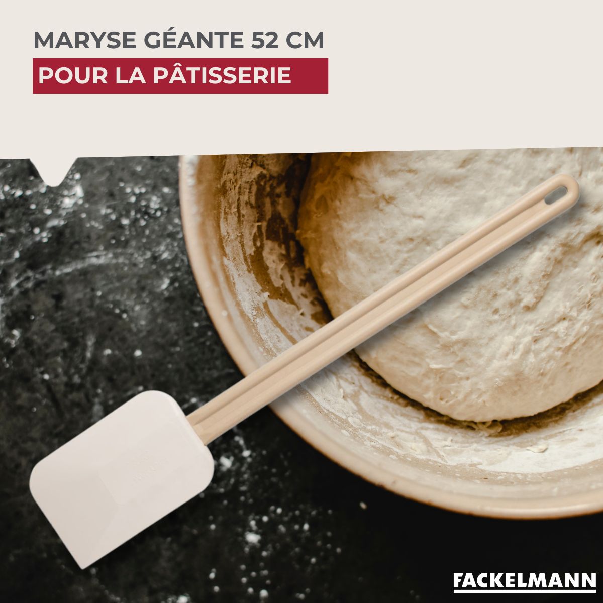 Ensemble de 2 Maryses de pâtisserie et de cuisine manche en résine de 52 cm Fackelmann - Mathon - 2