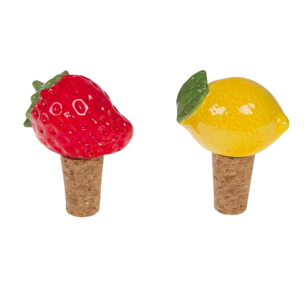 Coffret de 2 bouchons déco fruits Amadeus - Mathon - 1