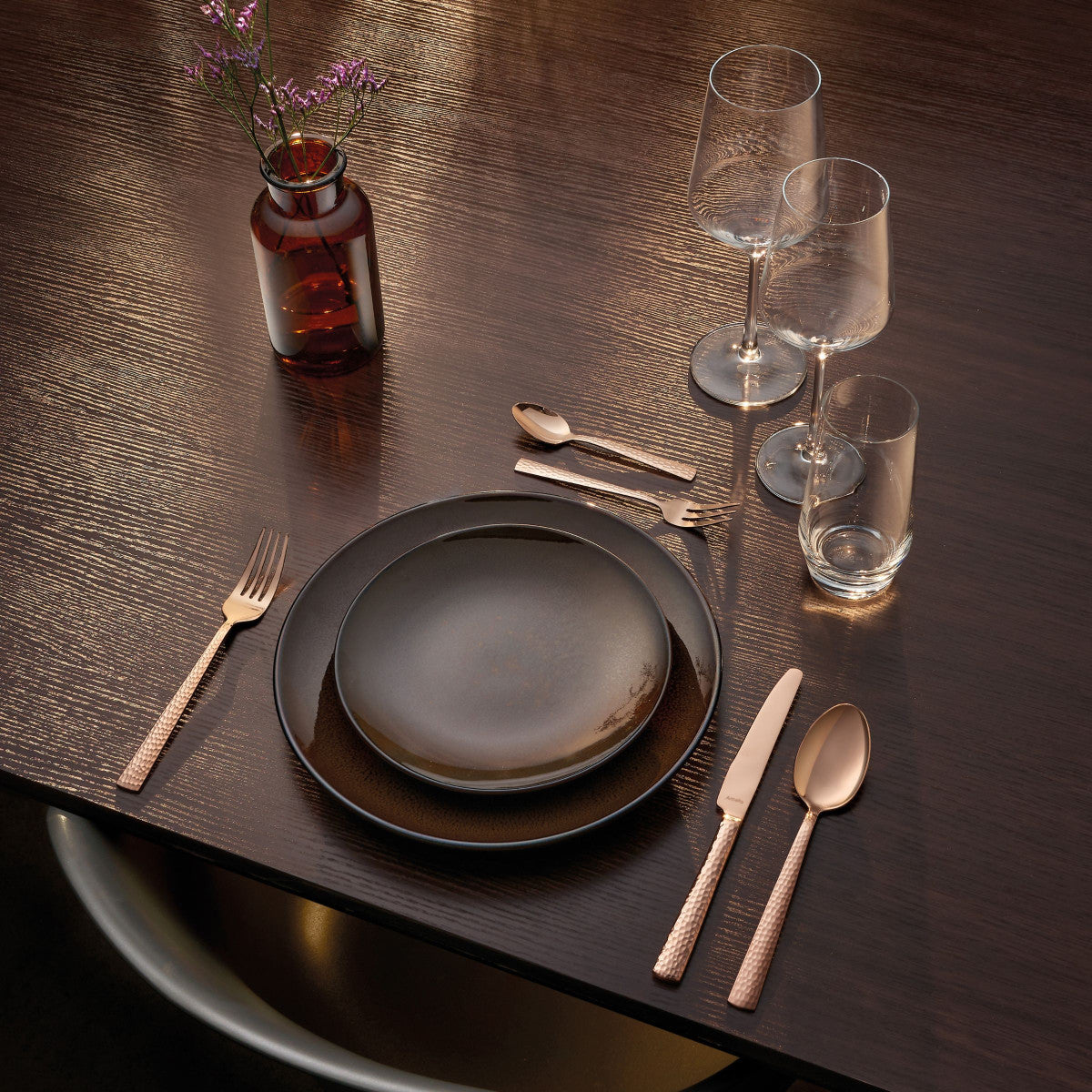 Feeling Bronze - Assiette dessert 21 cm (lot de 6) Médard de Noblat - Mathon - 2