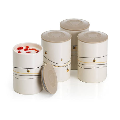 Lot de 4 pots pour yaourtière fromagère Naturamix - Mathon - 1