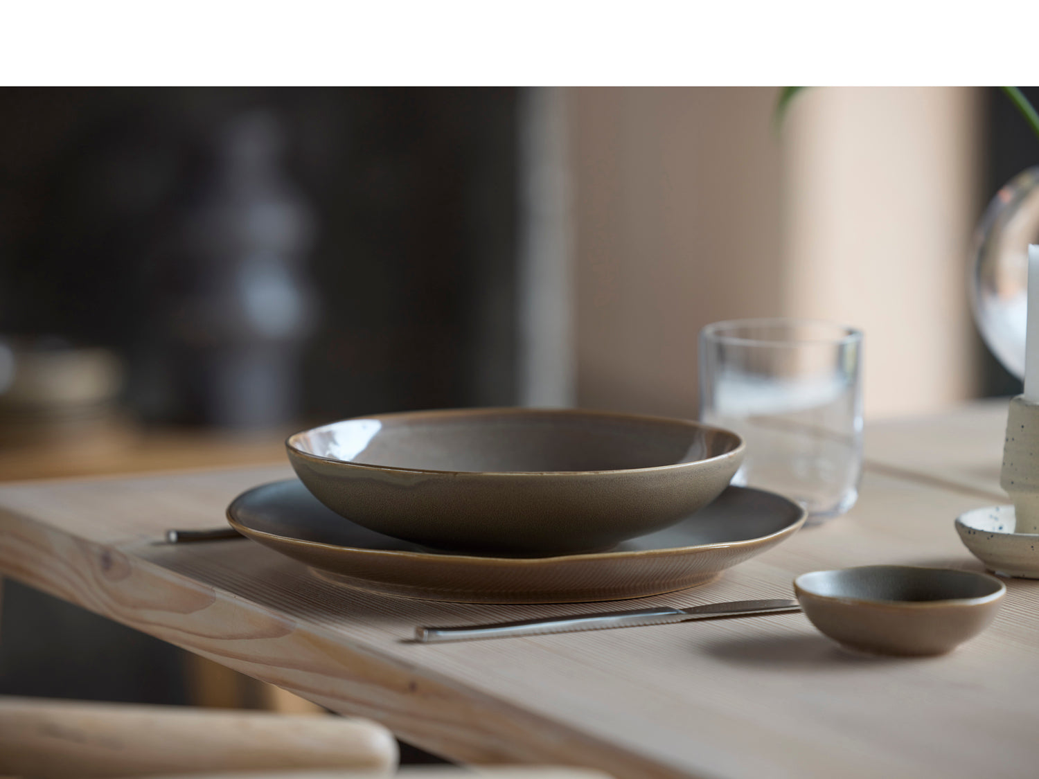 Assiette plate Shoku en Grès Marron chaud Villa Collection - Mathon - 6