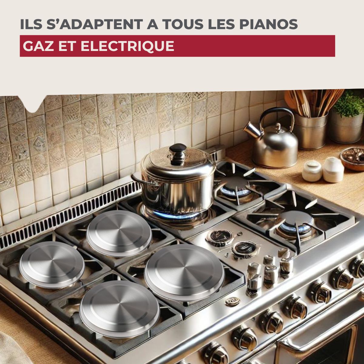 Set de deux caches pour plaques de cuisson Fackelmann - Mathon - 4