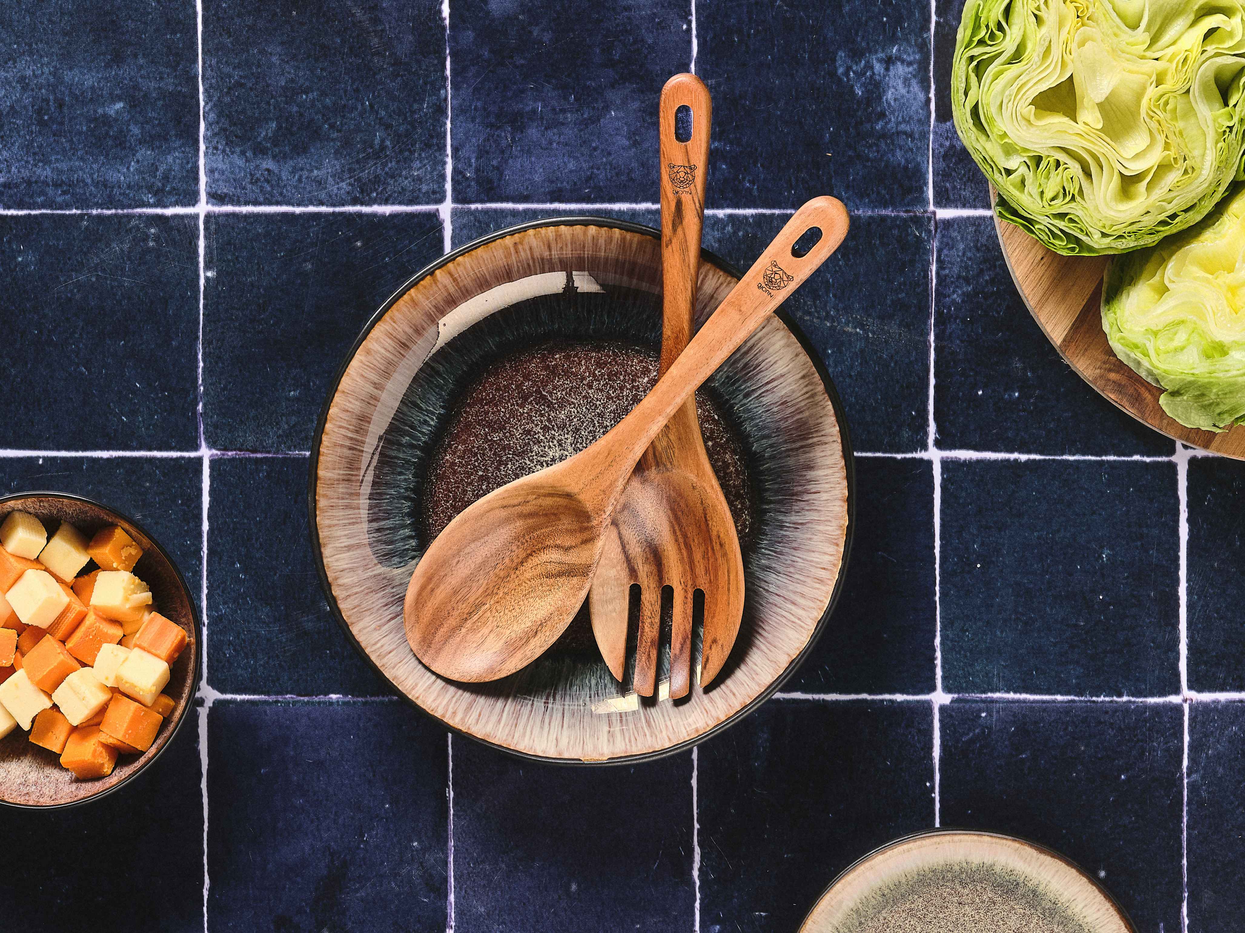 Couverts à salade en bois d