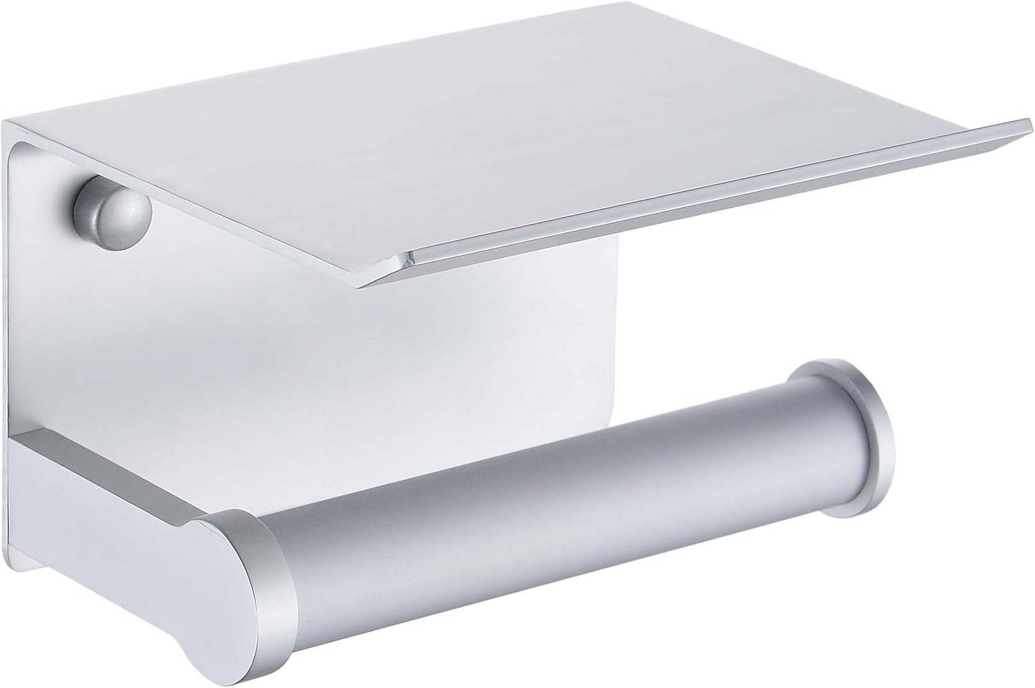 Porte-papier toilette autocollant en aluminium argenté Vendos85 - Mathon