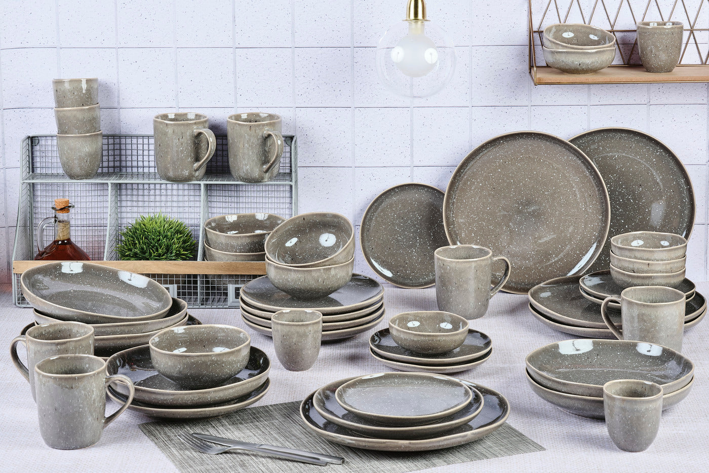 Service Complet STELLAR - 48 pièces - Gris béton Björn - Mathon - 2