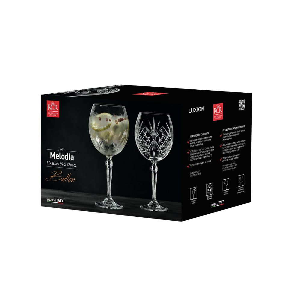 Boîte de 6 verres à pied  cocktail Mélodia 65 cl RCR - Mathon - 3
