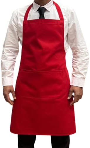 Tablier de cuisine unisexe rouge 70 x 90 cm Vendos85 - Mathon