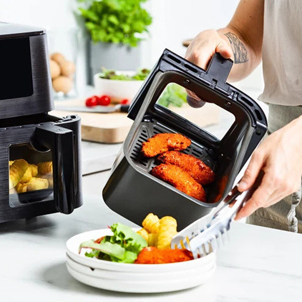 Friteuse à air chaud 2 paniers Dual Zone Bistro 8 L 3000 W Green pan - Mathon - 7