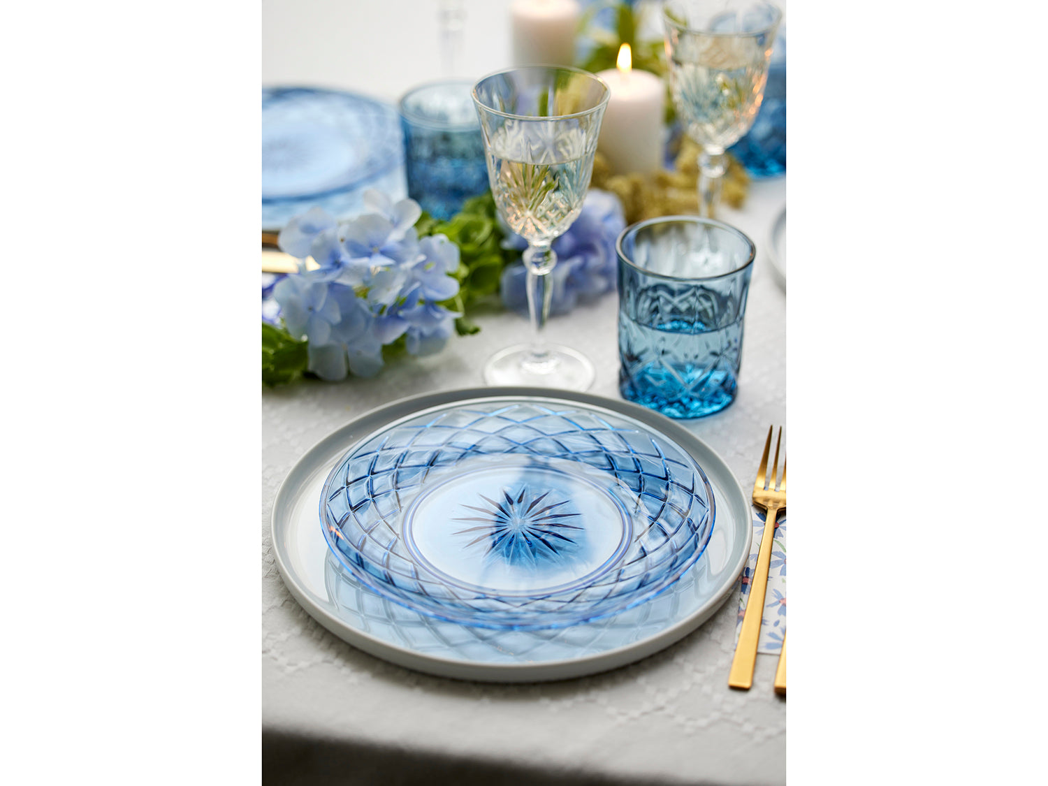 Set de 4 verres à shot SORRENTO  8cl Bleu Lyngby Glas - Mathon - 9